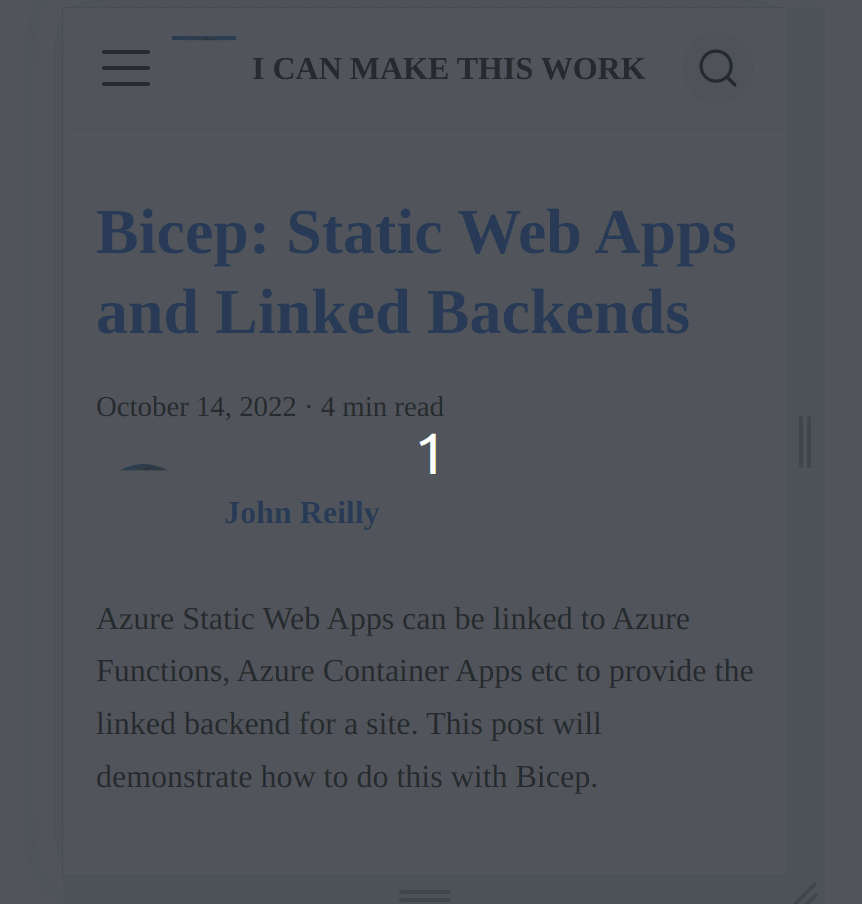 A gif of the mobile view of my blog loading and shifting in layout as the custom font arrives