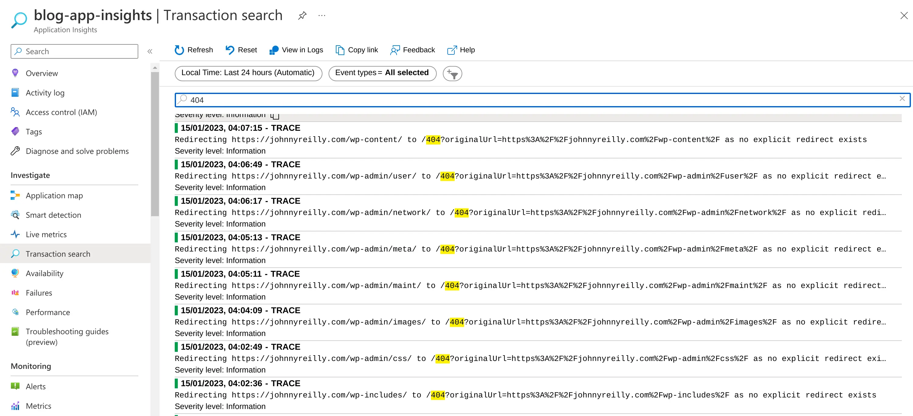 many redirects from Wordpress URLs